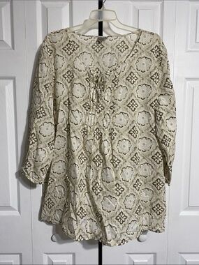 J Jill cotton lightweight smock top shirt top blouse size XL